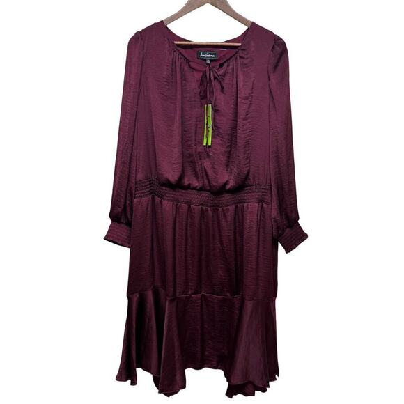 Sam Edelman Smocked Long Sleeve A-Line Mini Dress. - Picture 6 of 9
